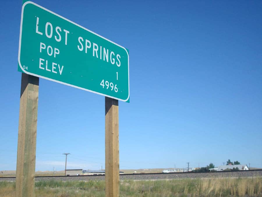 Lost Springs Sign