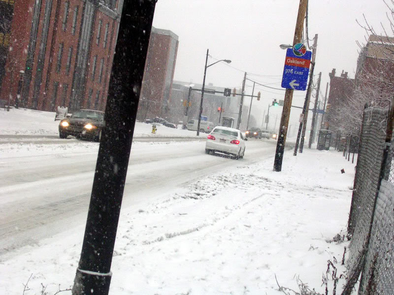 Pittsburgh snowy roads