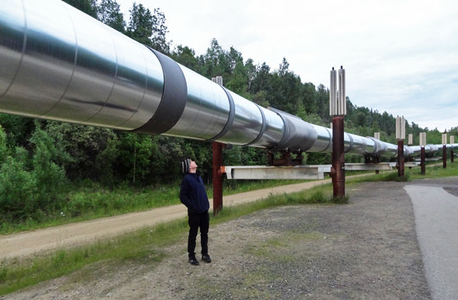 My dick's bigger than the Alaskan Pipeline. 