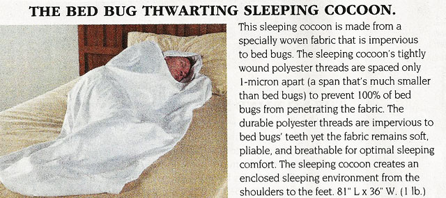 skymall bed bug cocoon