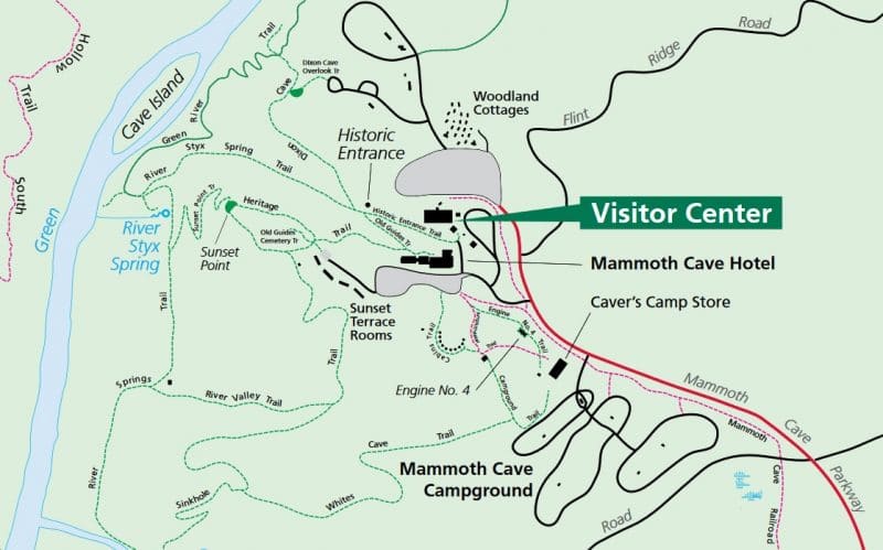 mammoth cave map