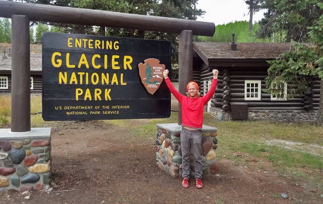 entering glacier national park welcome sign