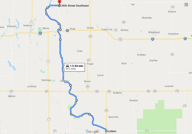 sheyenne river valley national scenic byway map