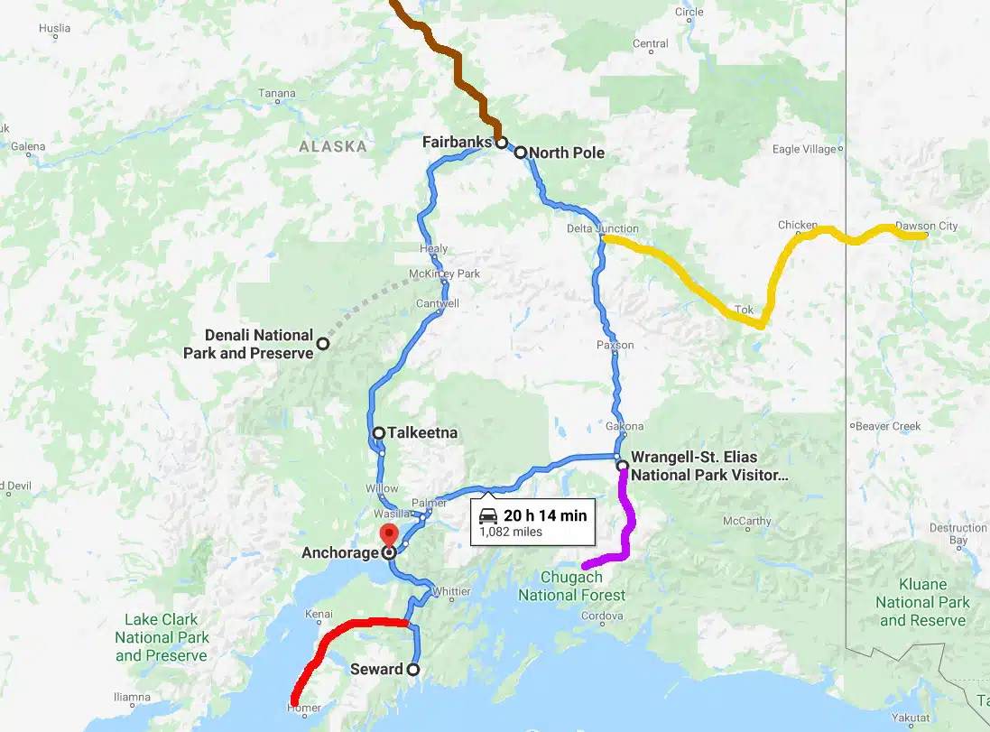 alaska road trip route