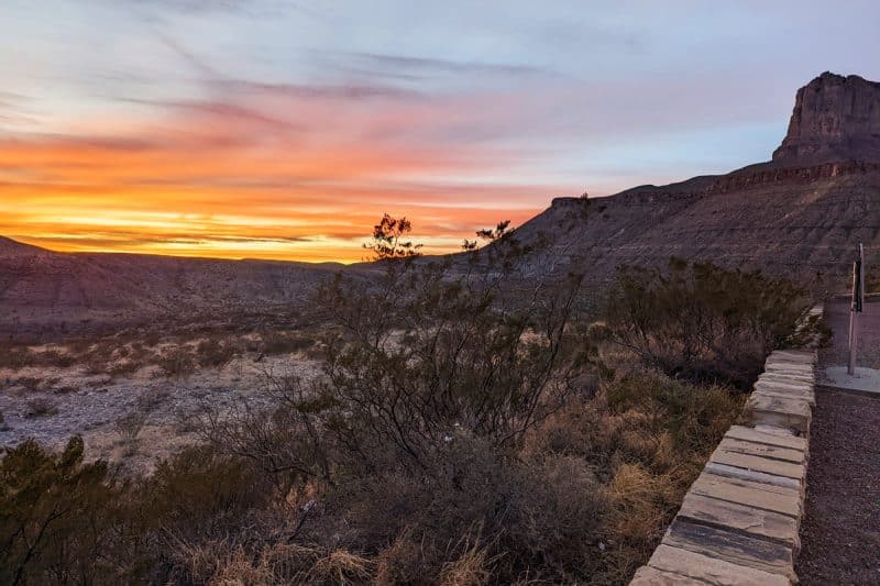 guadalupe mountains national park sunset