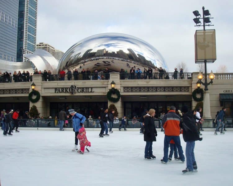 chicago bean ice skating rink